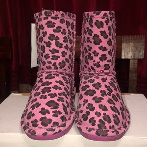 Pink Cheetah Print Boots